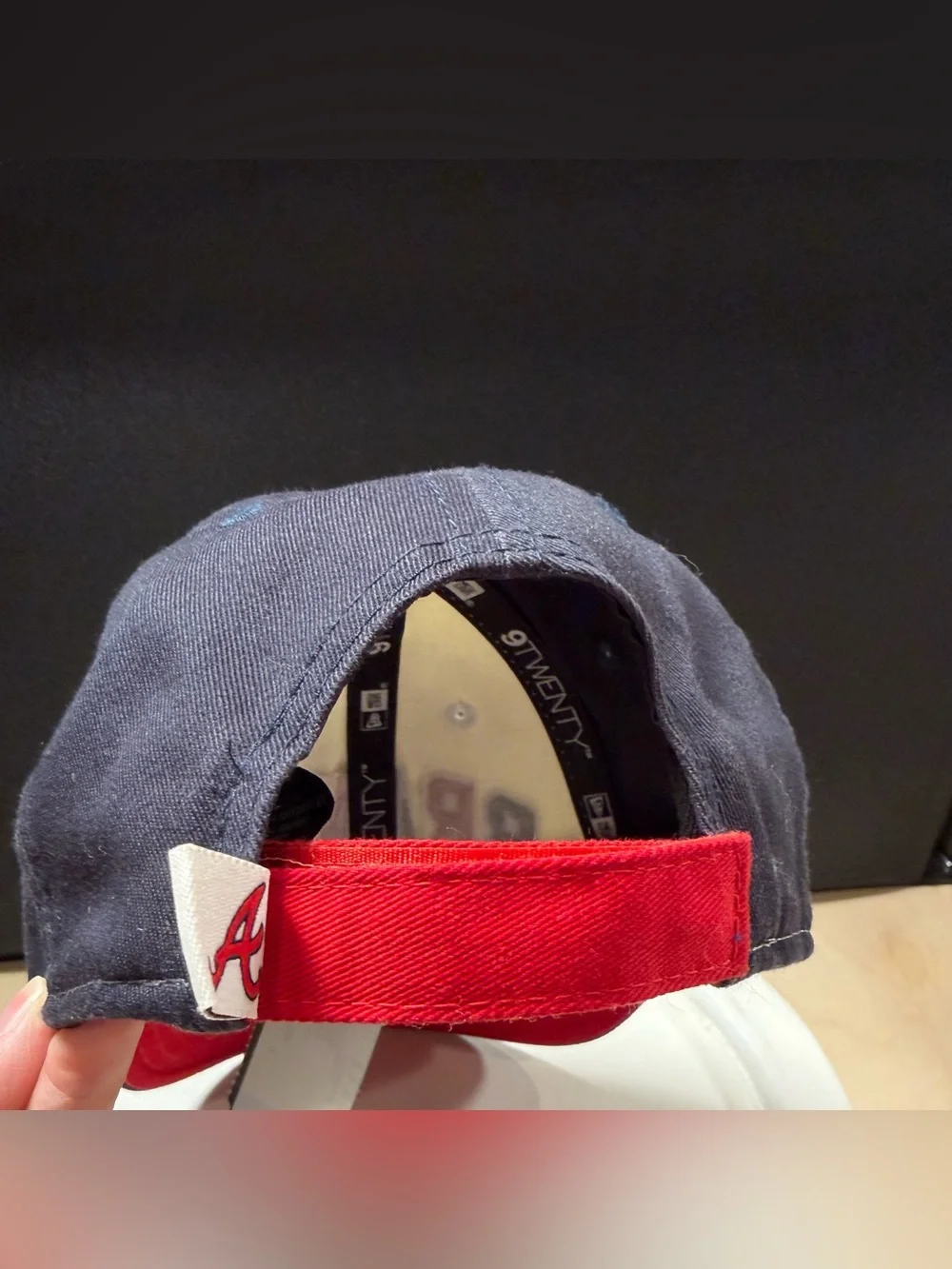 Toddler/Kids Atlanta Braves Adjustable Hat, Navy, With/Braves Letters Raised